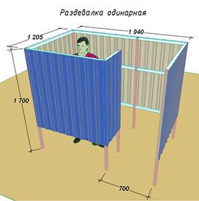 Пляжная раздевалка чертеж