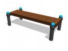 Лавочка арт.4573 - Благоустройство территории, "КРЫМ СКВЕР"