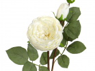 Роза искусственая пионовидная 1 голова 2 бутона h67см белая 7141/А2790-015/23 - Благоустройство территории, "КРЫМ СКВЕР"