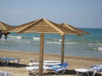 Зонт пляжный деревянный арт.9816 - Благоустройство территории, "КРЫМ СКВЕР"