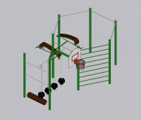 Спортивный комплекс "Спартанец мини 1" арт.9575 - Благоустройство территории, "КРЫМ СКВЕР"