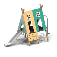 005427 - Детский игровой комплекс «Домики» - Благоустройство территории, "КРЫМ СКВЕР"