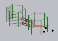 Спортивный комплекс "Спартанец мини 2" арт.9576 - Благоустройство территории, "КРЫМ СКВЕР"