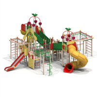 Габаритные размеры: 7030x6800x4250 мм Возрастная группа: от 6 до 12 лет - Благоустройство территории, "КРЫМ СКВЕР"