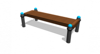 Лавочка арт.4573 - Благоустройство территории, "КРЫМ СКВЕР"