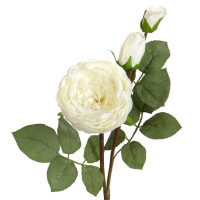 Роза искусственая пионовидная 1 голова 2 бутона h67см белая 7141/А2790-015/23 - Благоустройство территории, "КРЫМ СКВЕР"