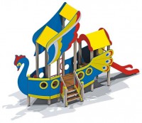 Детский игровой комплекс «Корабль3» арт.0875  - Благоустройство территории, "КРЫМ СКВЕР"