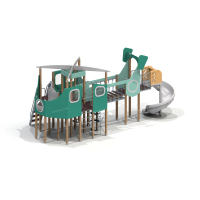 004438 - Детский игровой комплекс «Транспортный вертолет» - Благоустройство территории, "КРЫМ СКВЕР"