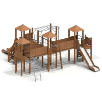 OO5380 - Детский игровой комплекс «Ларикс» | Архив - Благоустройство территории, "КРЫМ СКВЕР"