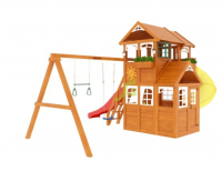 Детская площадка IgraGrad Клубный домик 3 с трубой Luxe - Благоустройство территории, "КРЫМ СКВЕР"