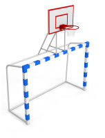 Ворота мини-футбол с баскетбольным кольцом(без сетки) арт.828 - Благоустройство территории, "КРЫМ СКВЕР"